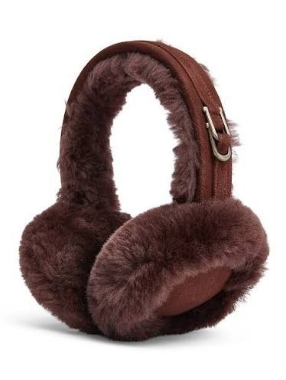 NWT Ugg Chocolate Brown Shearling Suede Earmuffs $85